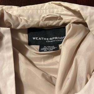 Black and beige weatherproof jackets gently worn